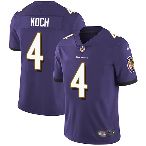 2019 Men Baltimore Ravens #4 Koch purple Nike Vapor Untouchable Limited NFL Jersey